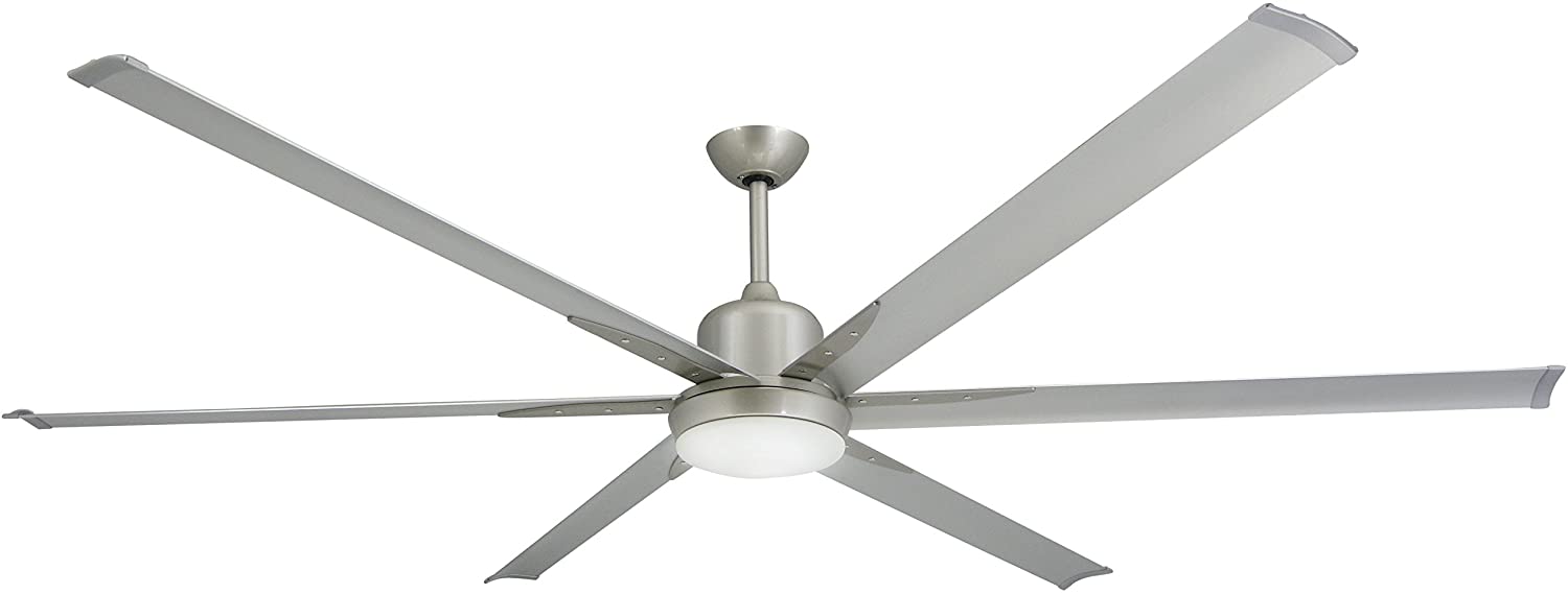 TroposAir Titan Brushed Nickel Large Industrial Ceiling Fan